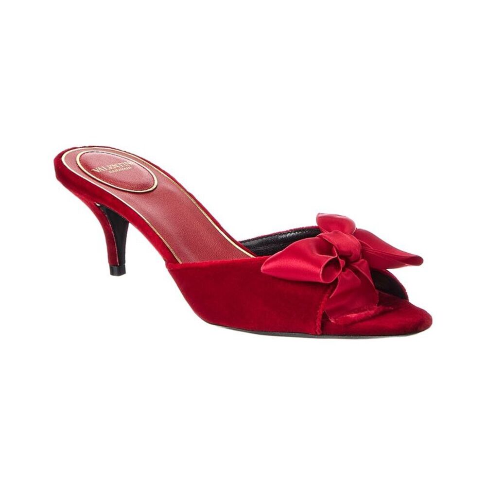 Valentino Marie 60 Velvet Sandal, Red